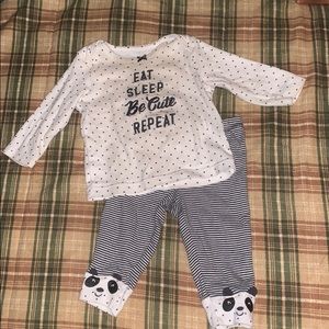 2-Piece Polka Dot/Striped set